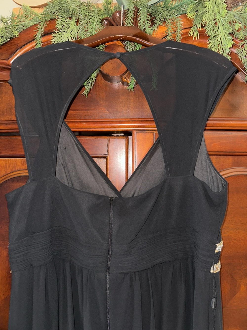NWT Ever Pretty Black Evening Gown with Embellished Waistband - Picture 11 of 17